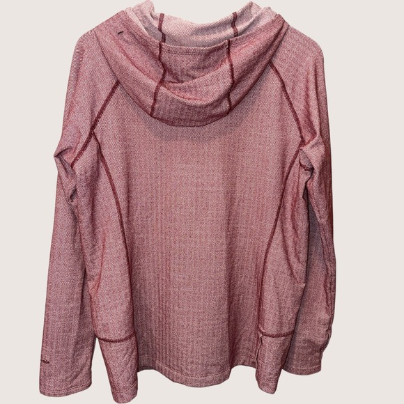 Patagonia Women's Large Base Layer Active Hoodie Herringbone Gorpcore Thumbholes - Picture 4 of 16